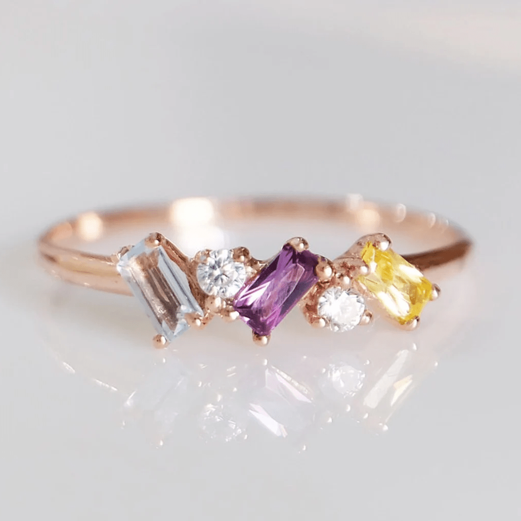 Triple Birthstone Ring Joan - SOVATS