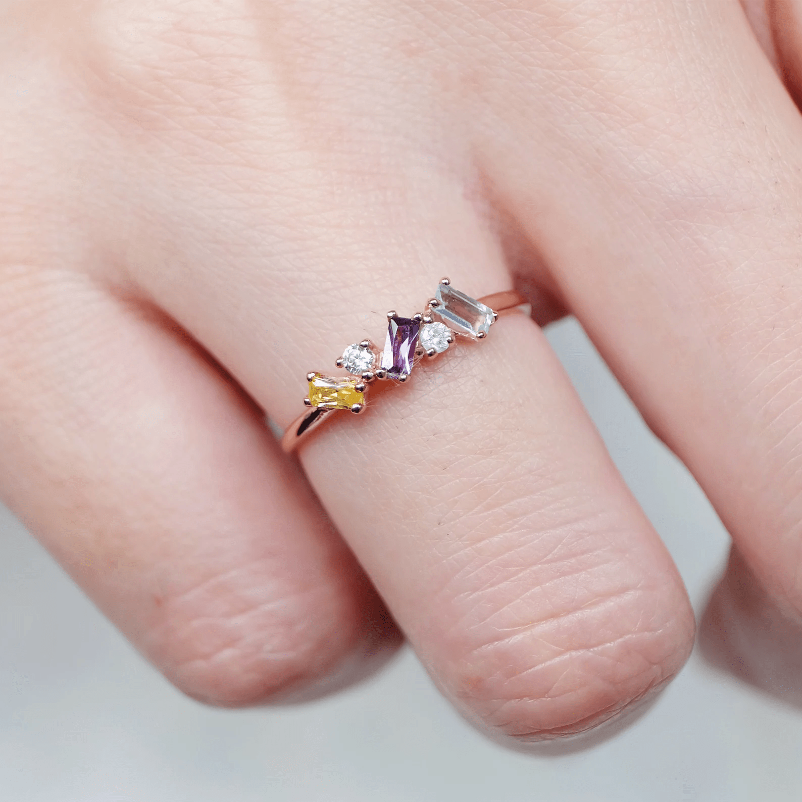 Triple Birthstone Ring Joan - SOVATS
