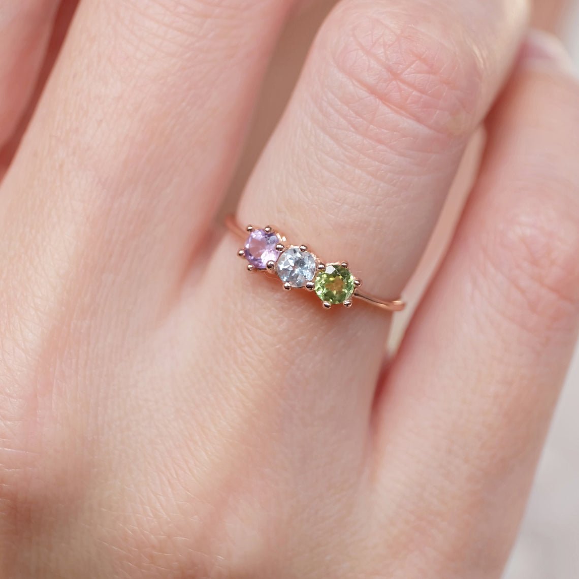 Triple Birthstone Ring Visser - SOVATS
