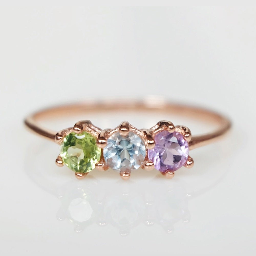 Triple Birthstone Ring Visser - SOVATS