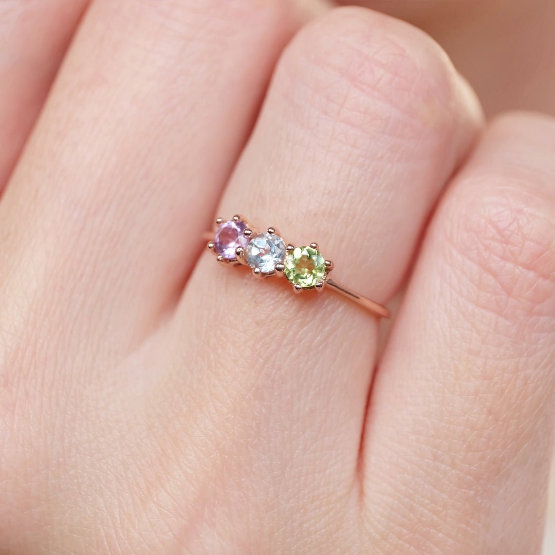 Triple Birthstone Ring Visser - SOVATS