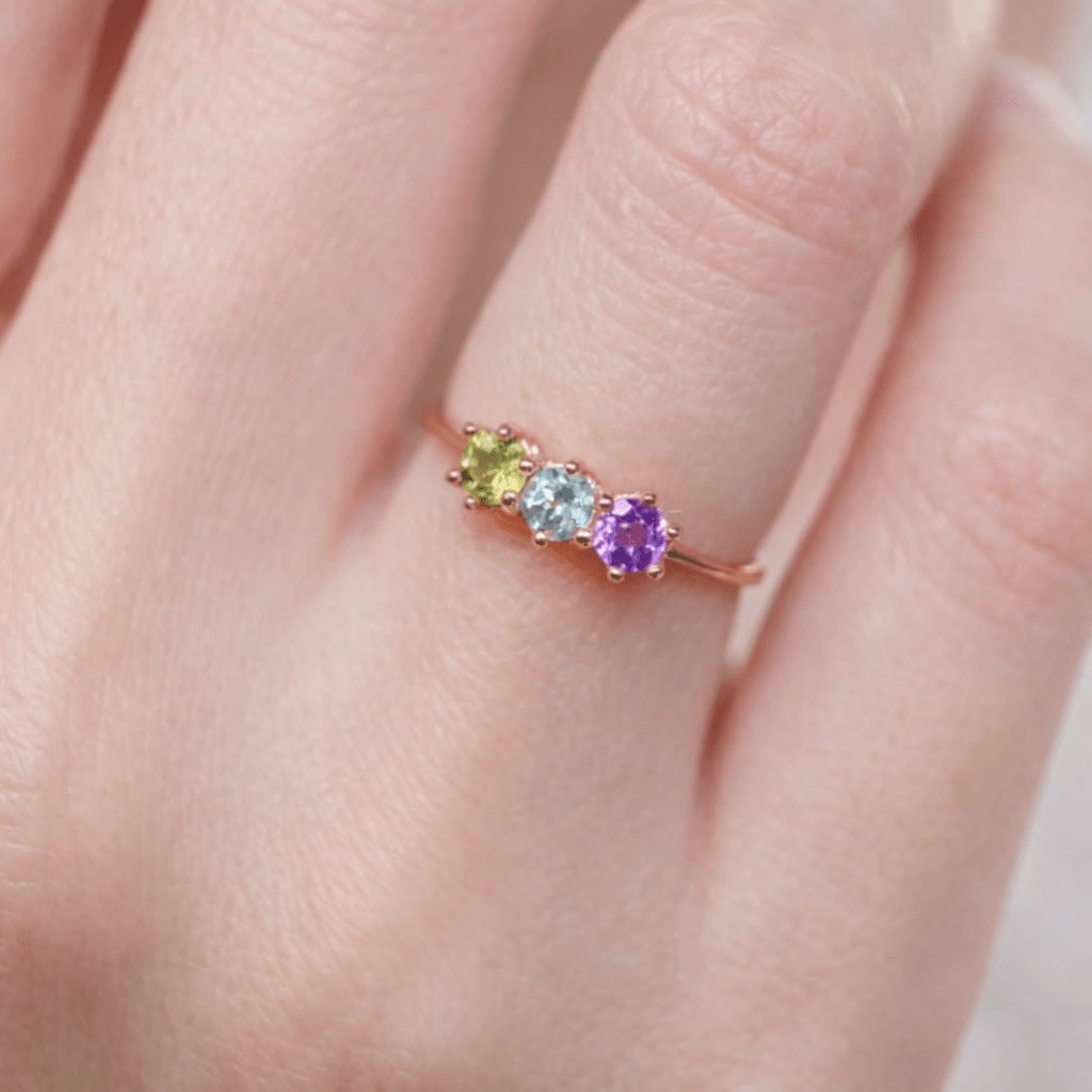 Triple Birthstone Ring Visser - SOVATS