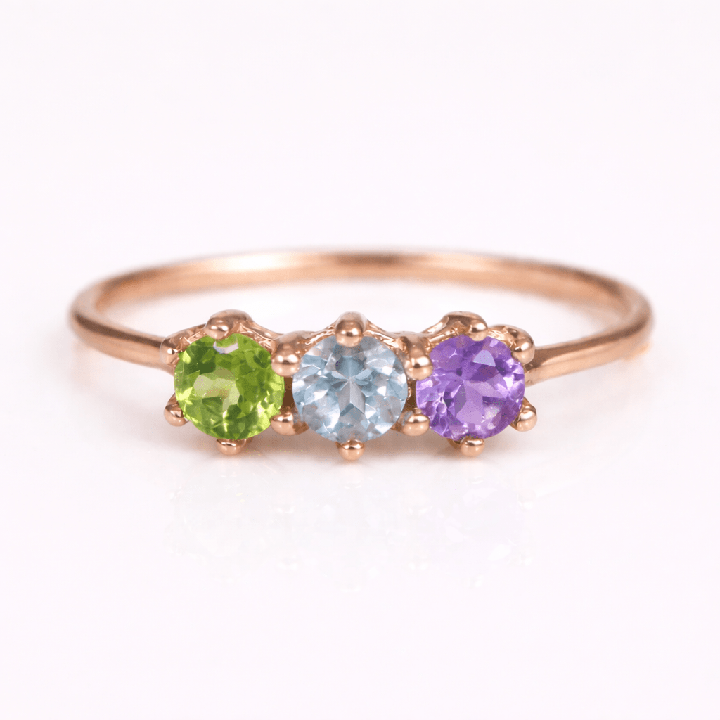 Triple Birthstone Ring Visser - SOVATS