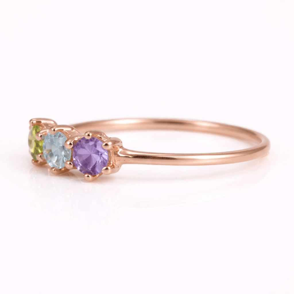 Triple Birthstone Ring Visser - SOVATS