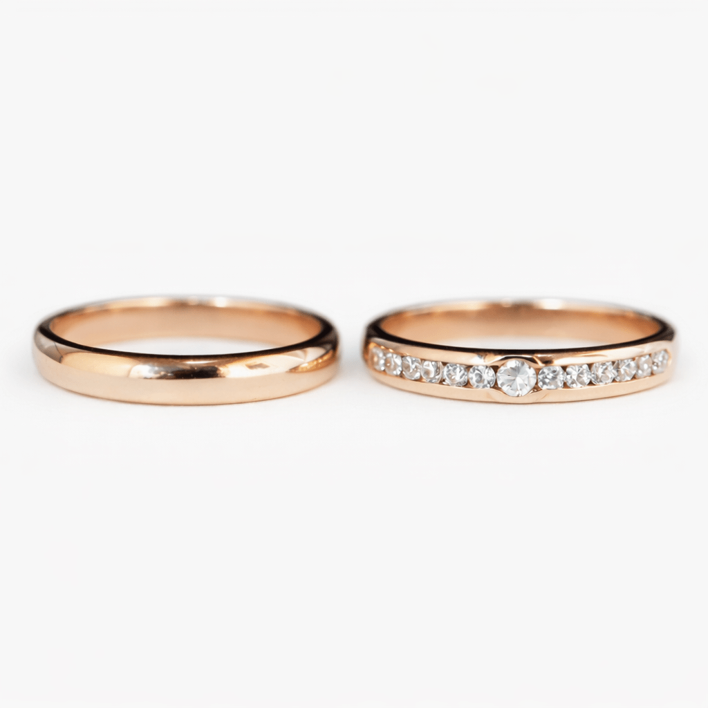 Wedding Diamond Gold Ring Set Natasa - SOVATS