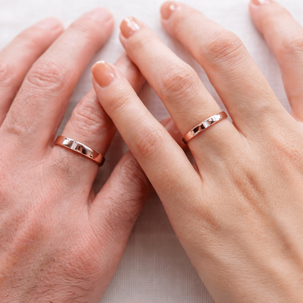 Wedding Diamond Gold Ring Set Yamuna - SOVATS