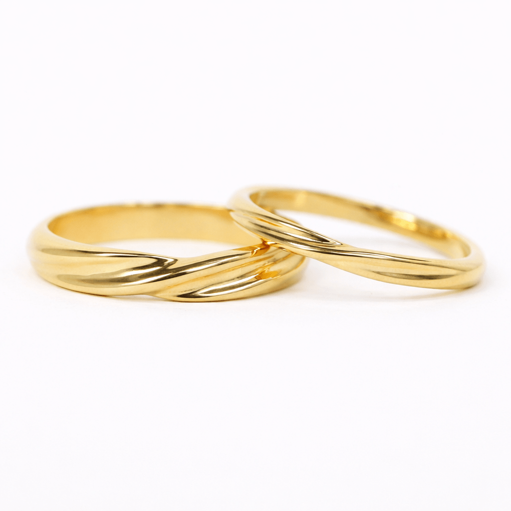 Wedding Gold Ring Set Dagrun - SOVATS