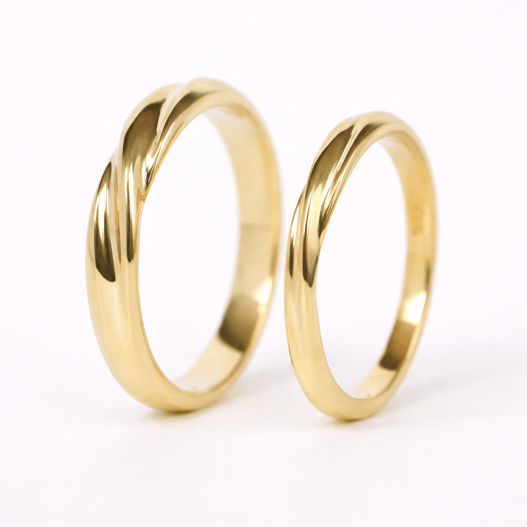 Wedding Gold Ring Set Dagrun - SOVATS