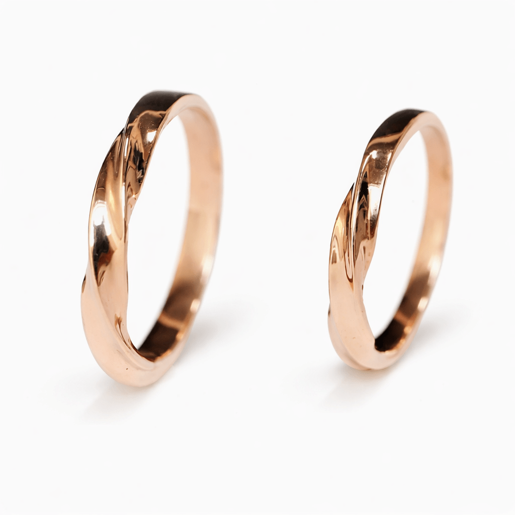 Wedding Gold Ring Set Noor - SOVATS