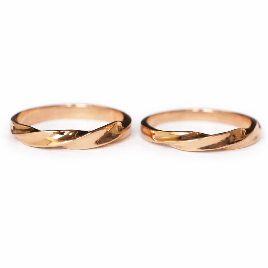 Wedding Gold Ring Set Noor - SOVATS
