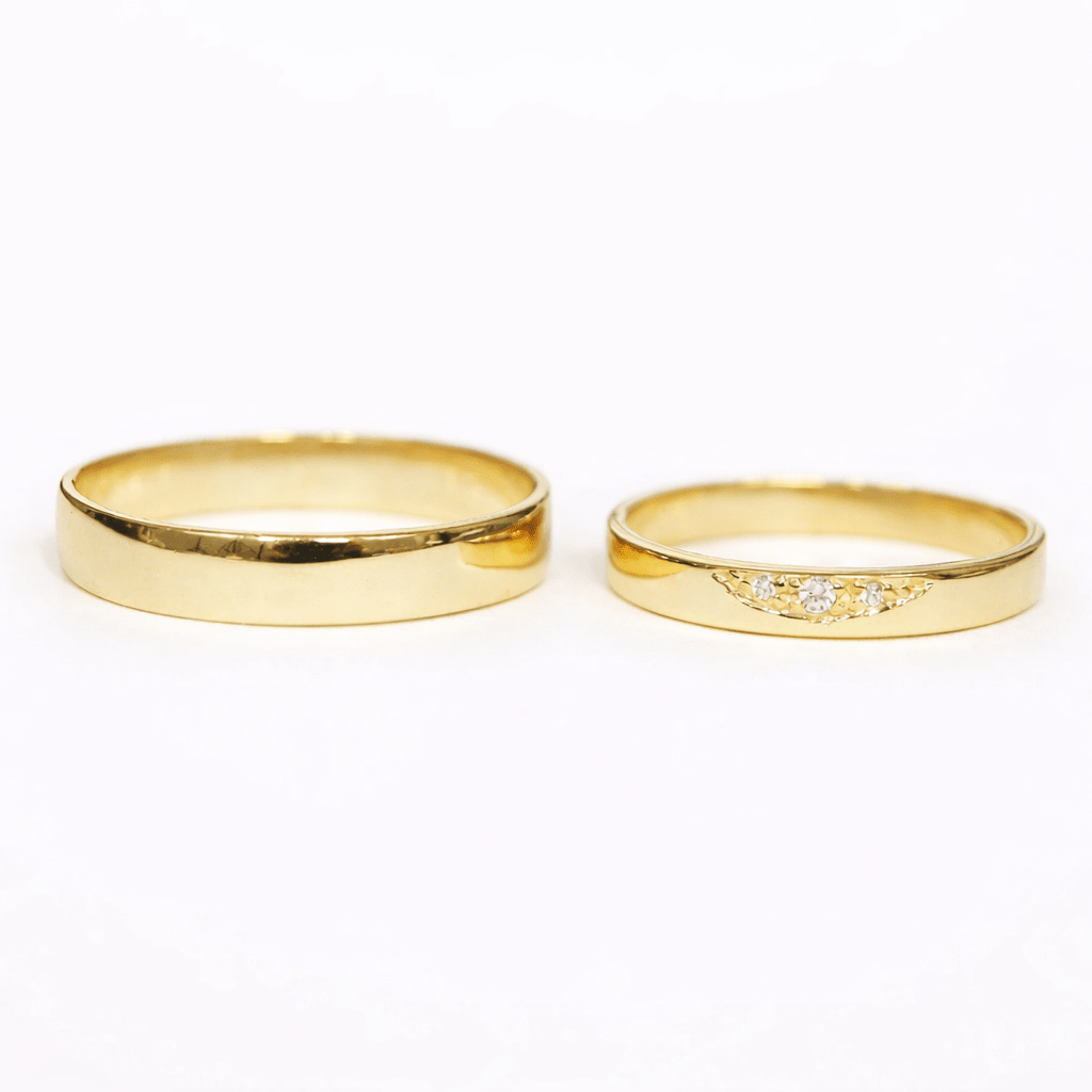 Wedding Gold Ring Set Shavon - SOVATS