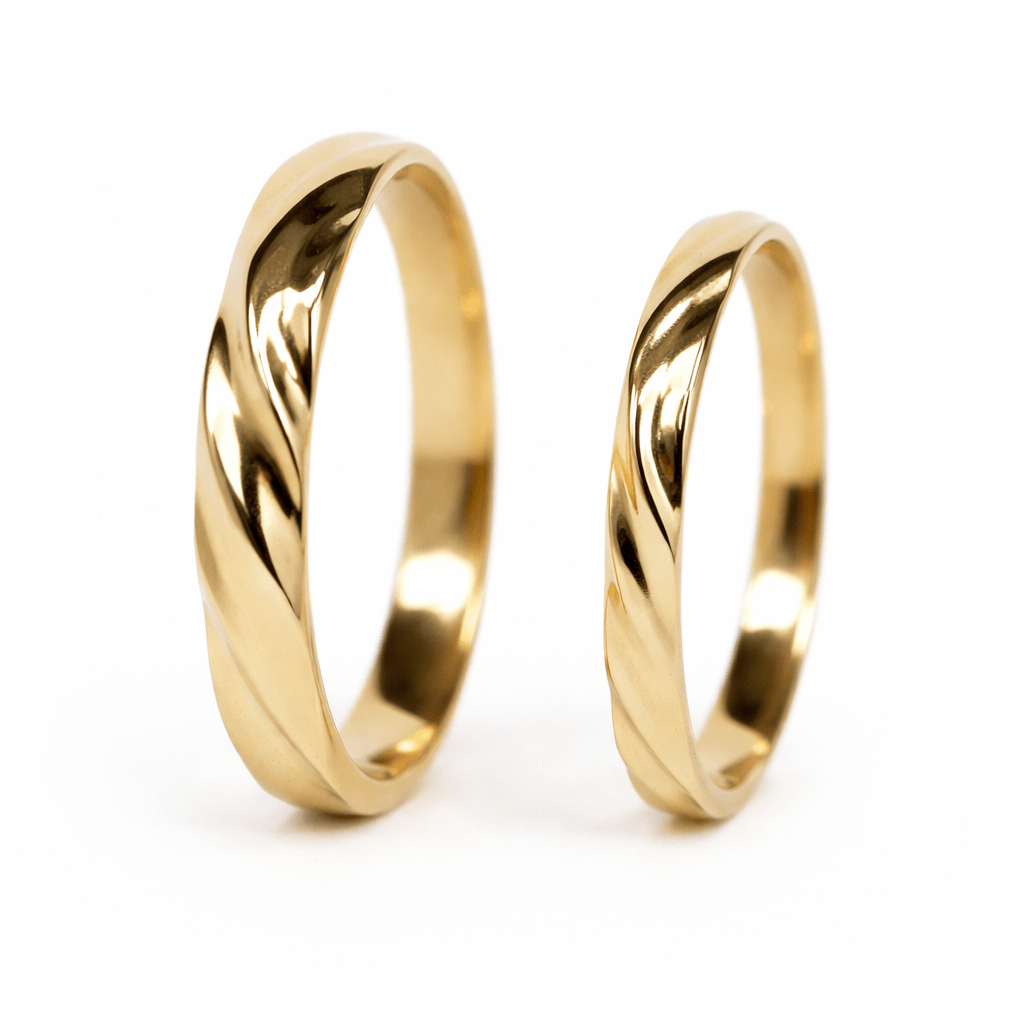 Wedding Gold Ring Set Wharda - SOVATS