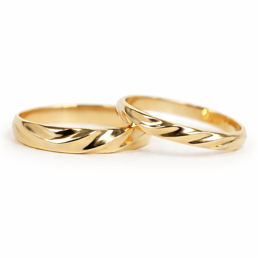 Wedding Gold Ring Set Wharda - SOVATS