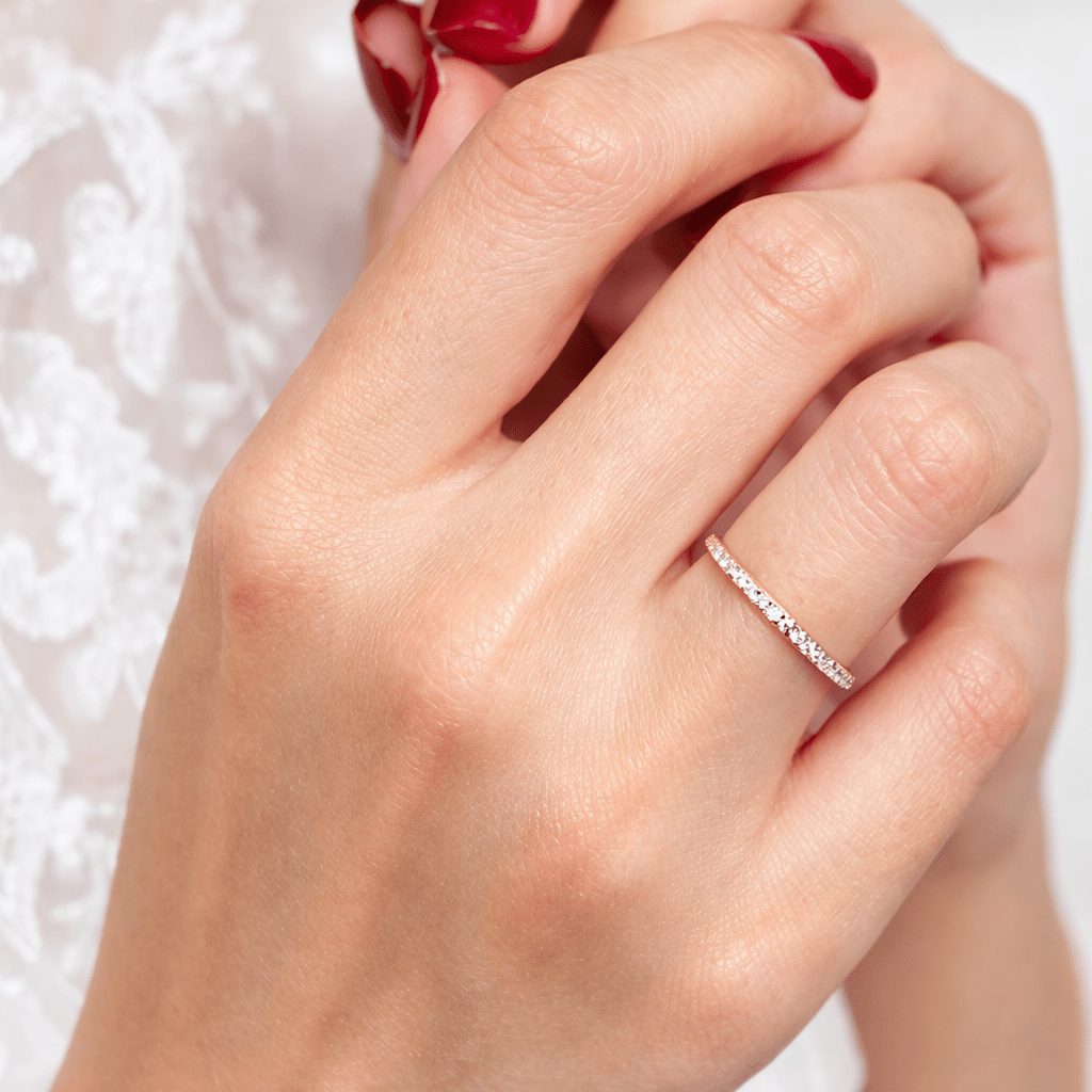 White Diamond Half Eternity Ring Maryam - SOVATS