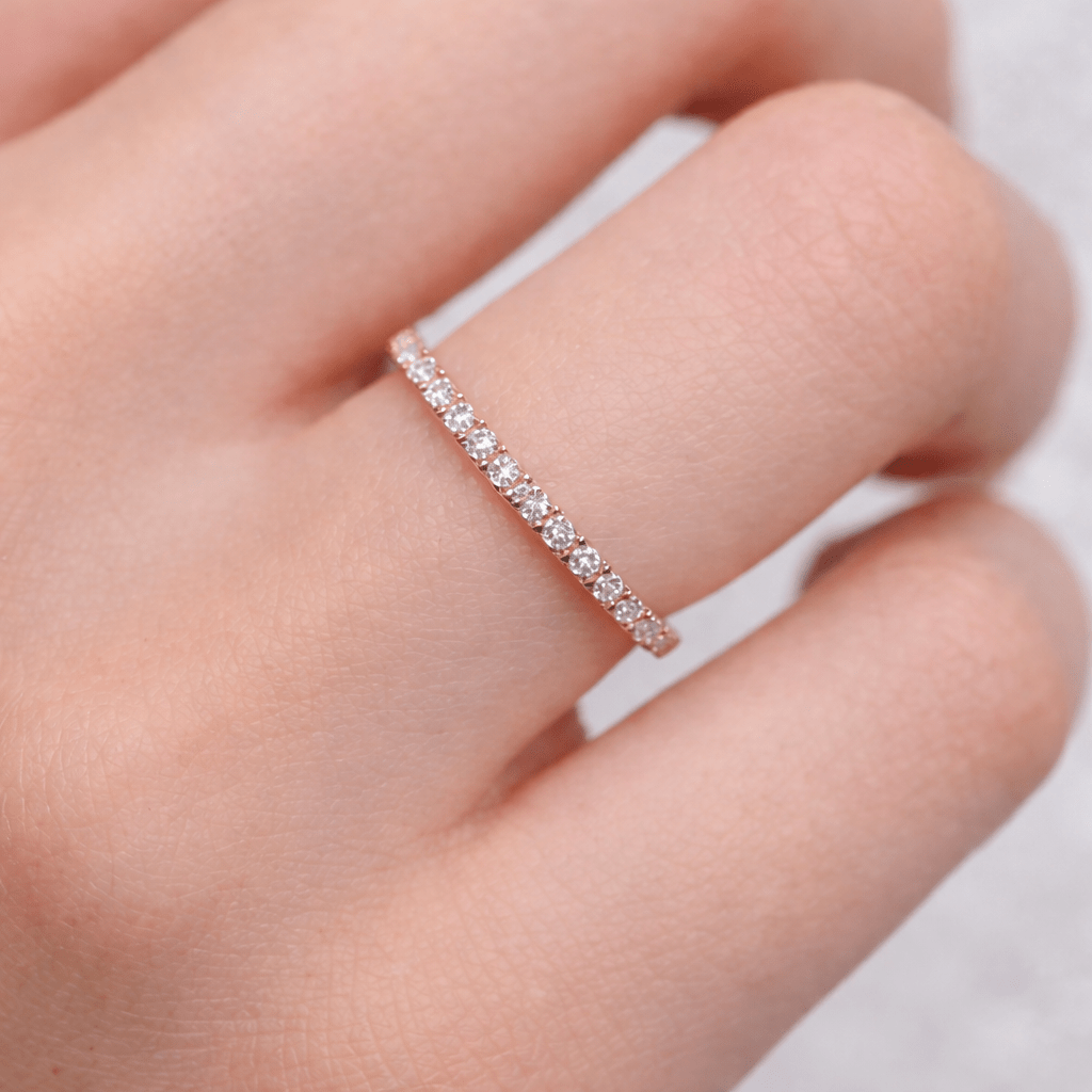 White Diamond Half Eternity Ring Maryam - SOVATS