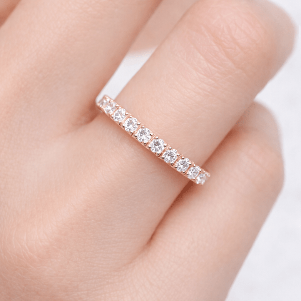 White Diamond Half Eternity Ring Vilma - SOVATS