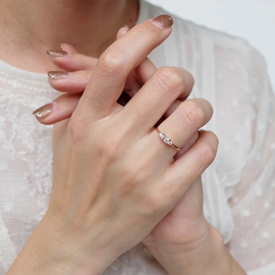 White Topaz Diamond Ring Lucian - SOVATS