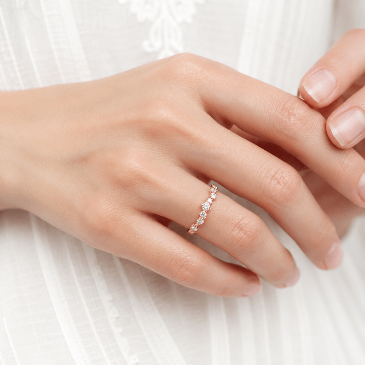 White Topaz Gold Ring Taliyah - SOVATS