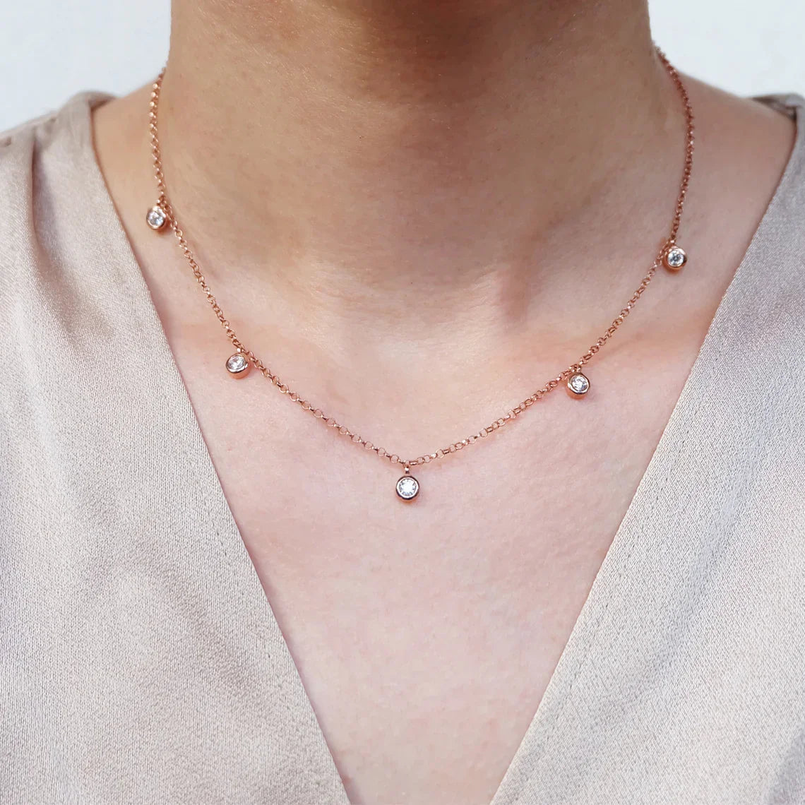 White Topaz Necklace Polina - SOVATS