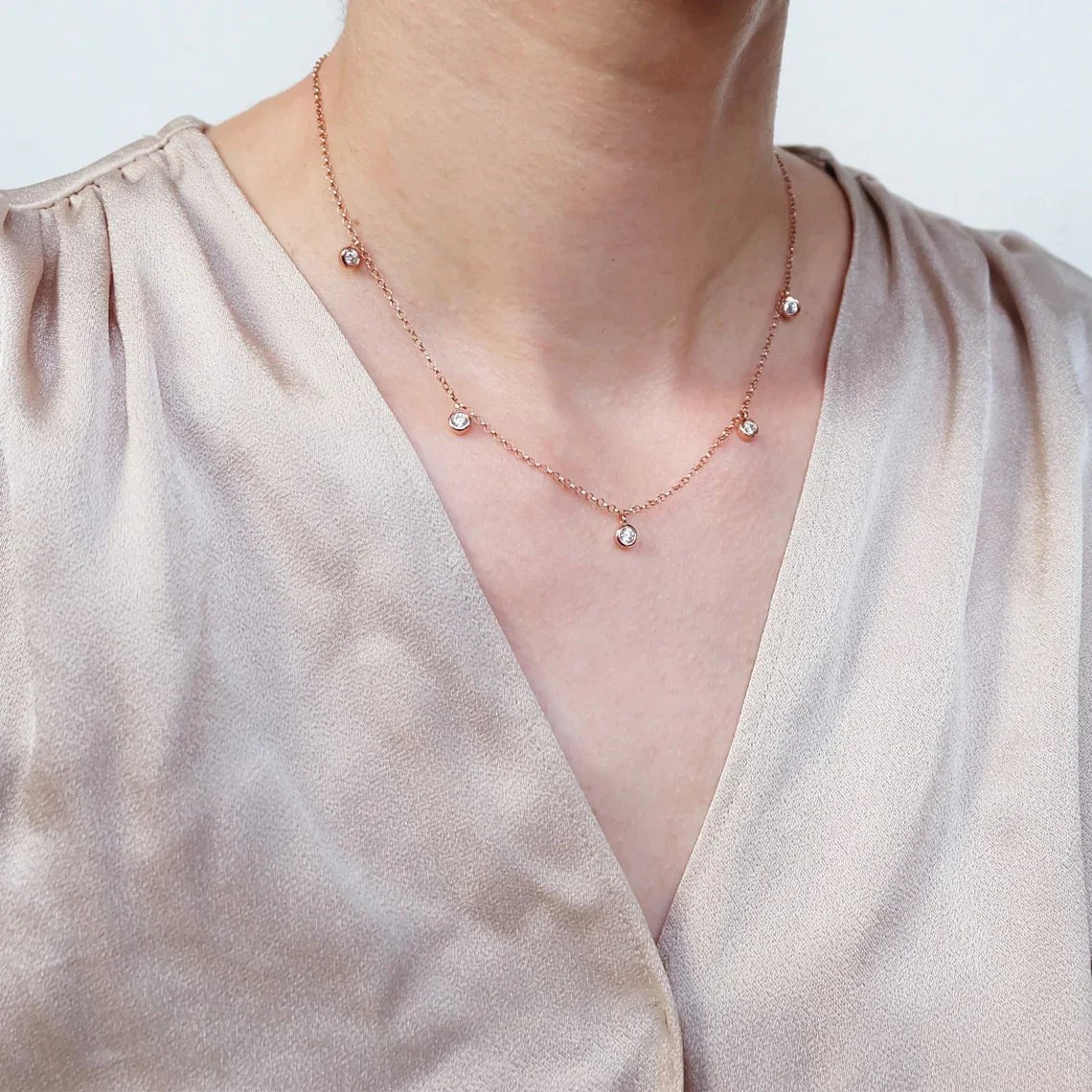 White Topaz Necklace Polina - SOVATS