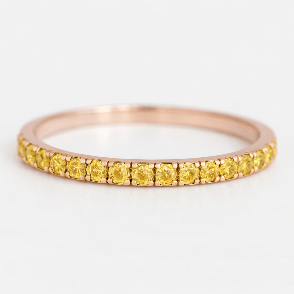 Yellow Diamond Half Eternity Ring Jasmin - SOVATS