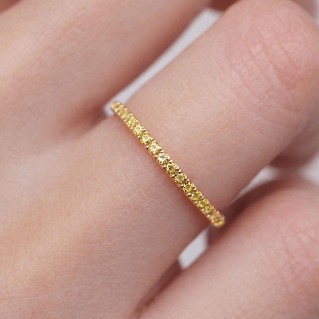 Yellow Diamond Half Eternity Ring Jasmin - SOVATS