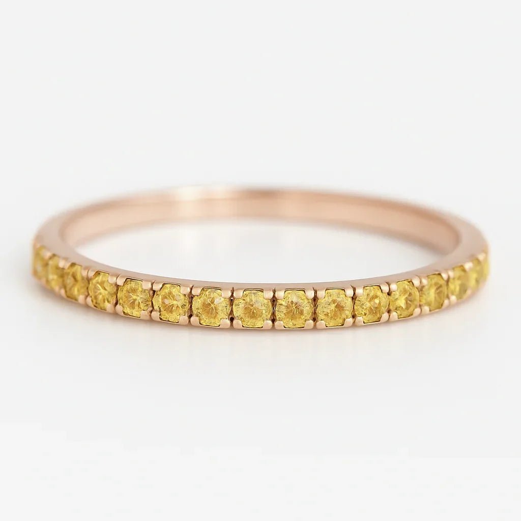 Yellow Diamond Half Eternity Ring Jasmin - SOVATS