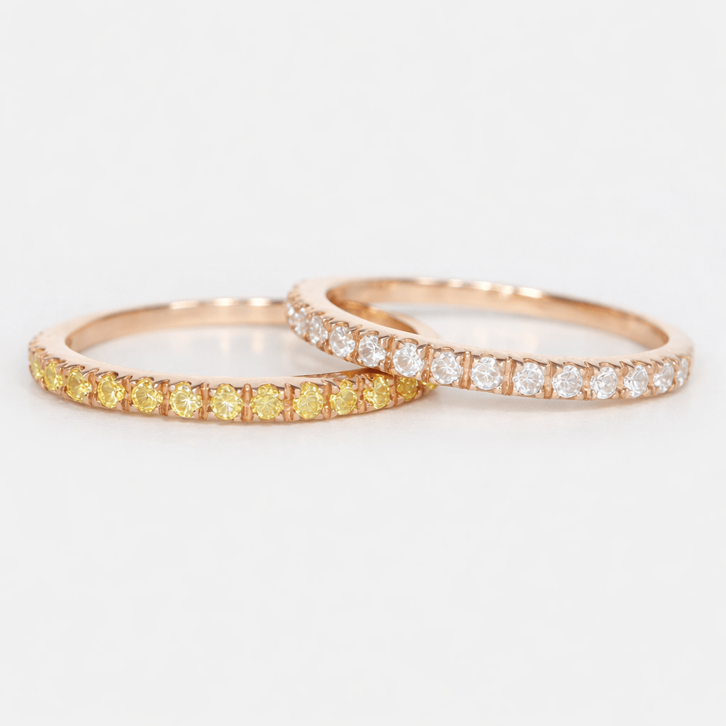 Yellow Diamond Half Eternity Ring Jasmin - SOVATS