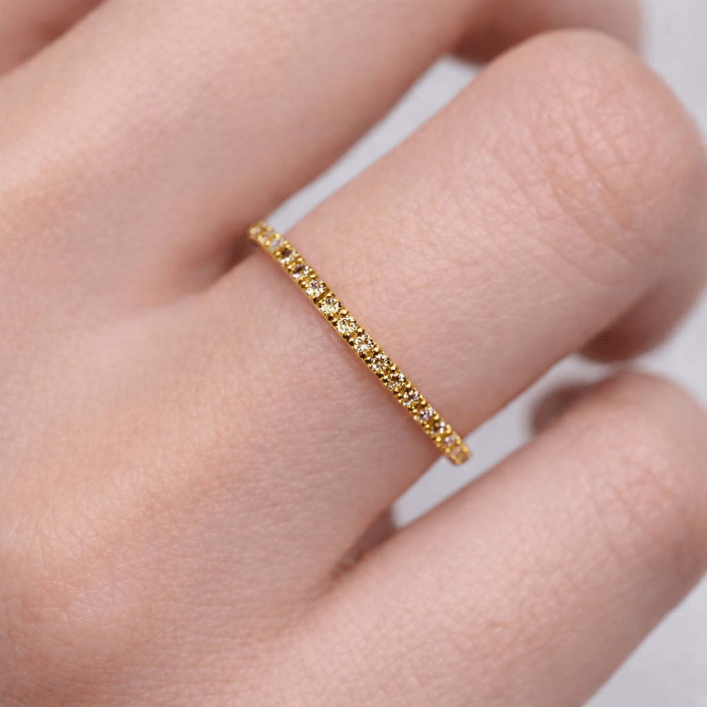 Yellow Diamond Half Eternity Ring Maryam - SOVATS