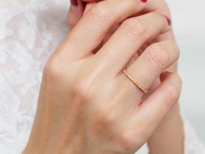 Yellow Diamond Half Eternity Ring Maryam - SOVATS