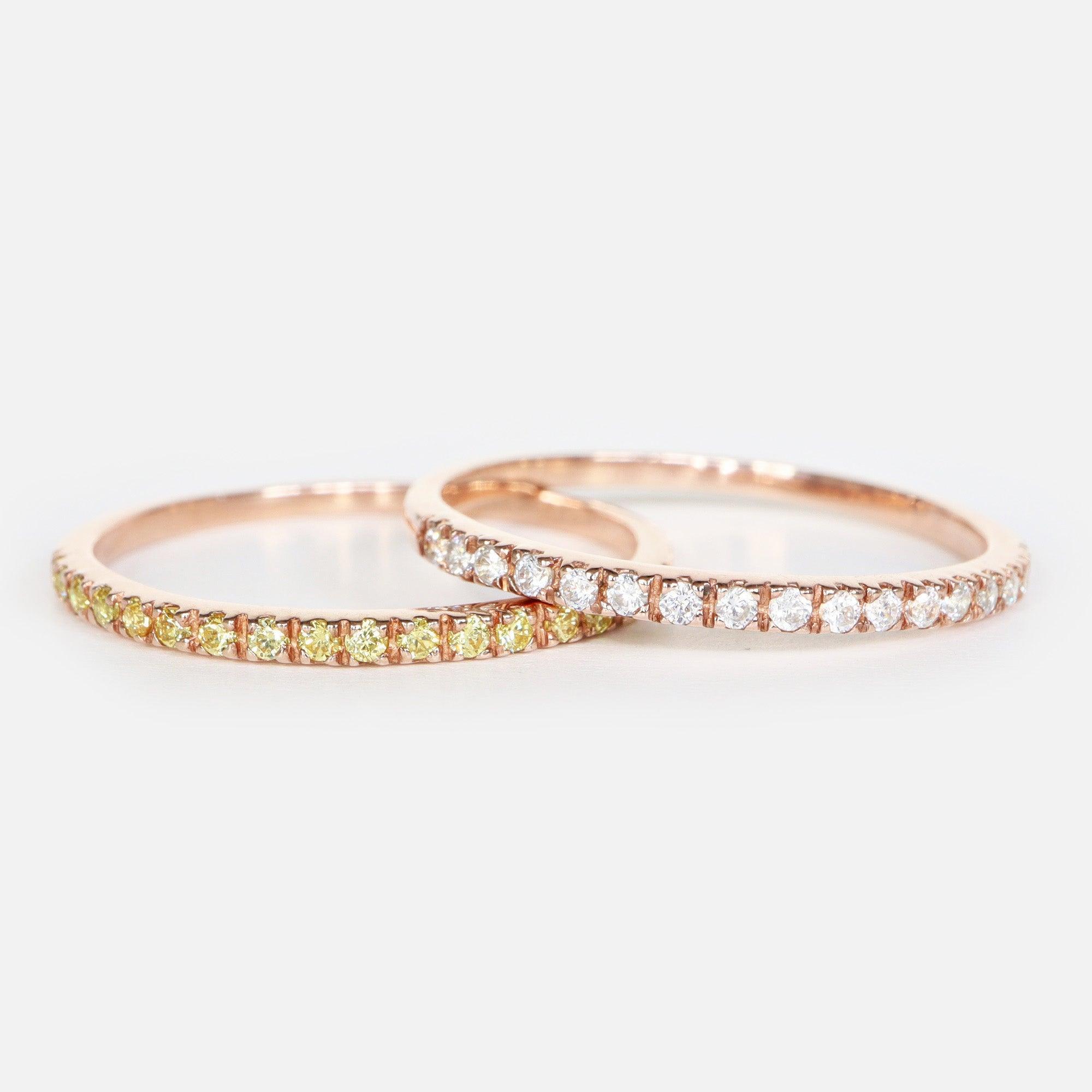 Yellow Diamond Half Eternity Ring Maryam - SOVATS