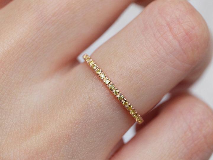 Yellow Diamond Half Eternity Ring Maryam - SOVATS