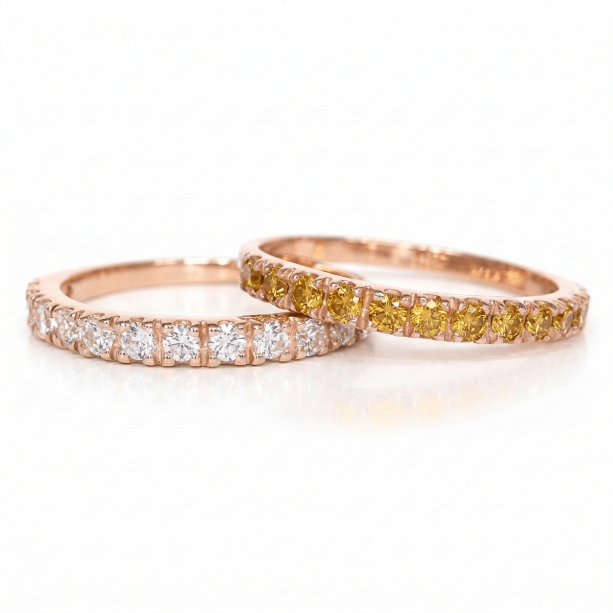 Yellow Diamond Half Eternity Ring Vilma - SOVATS