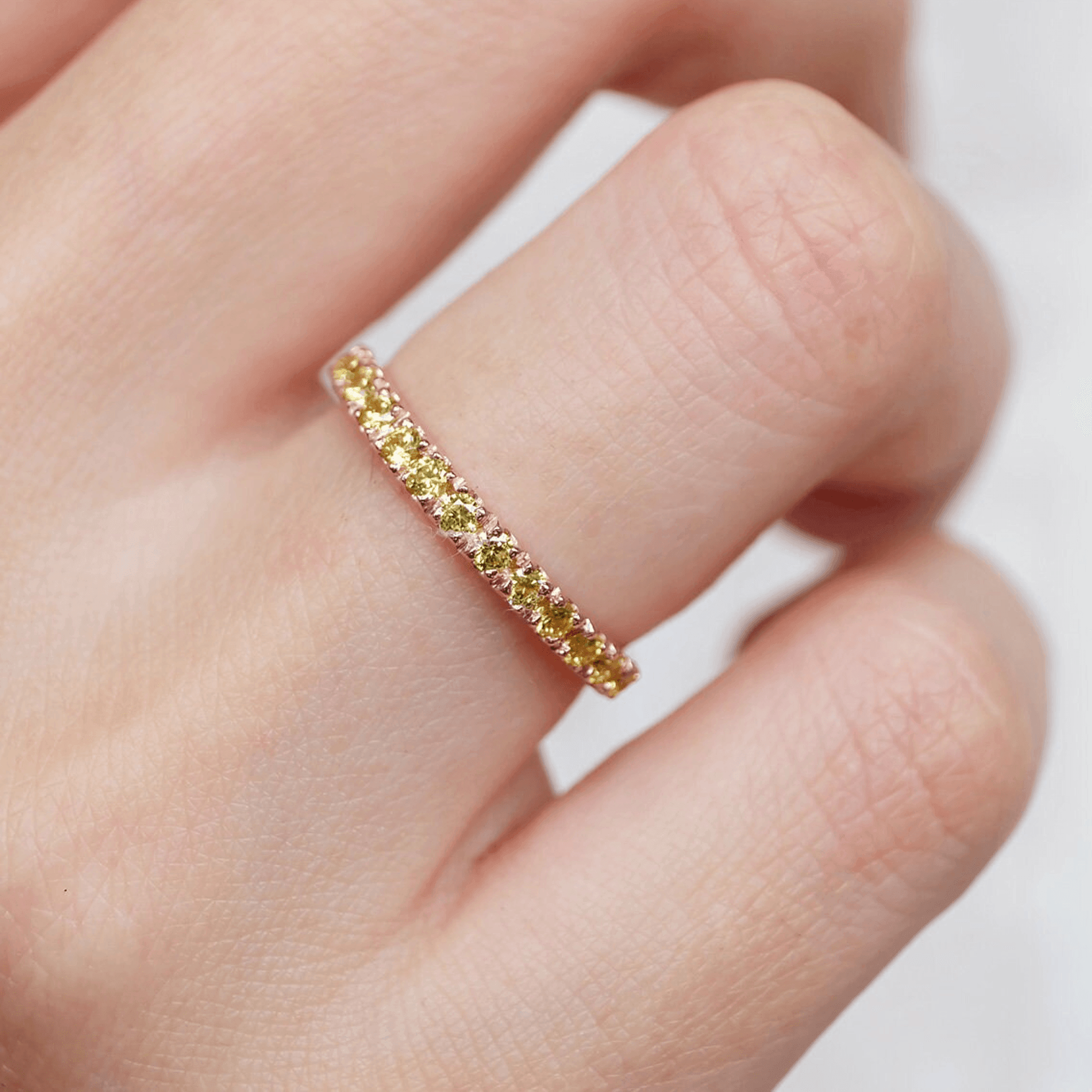 Yellow Diamond Half Eternity Ring Vilma - SOVATS