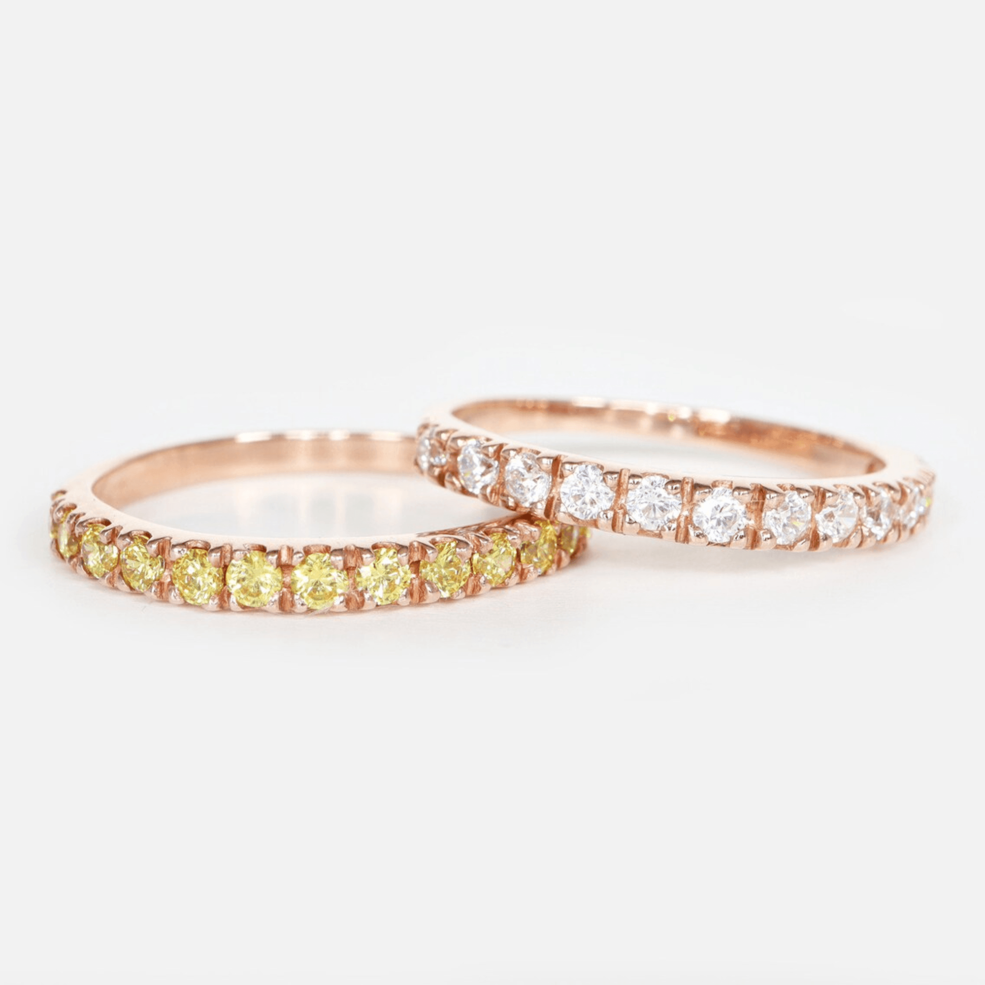 Yellow Diamond Half Eternity Ring Vilma - SOVATS