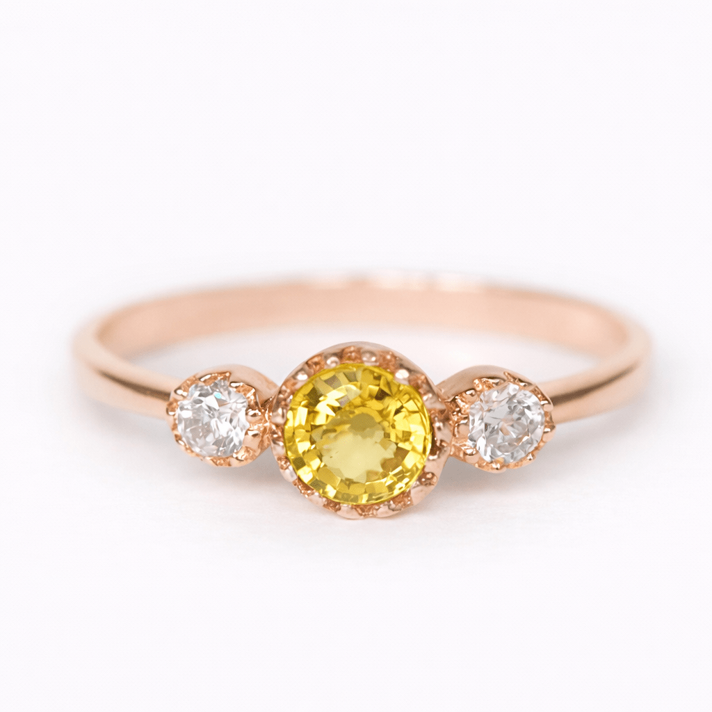 Yellow Sapphire Diamond Ring Samira - SOVATS