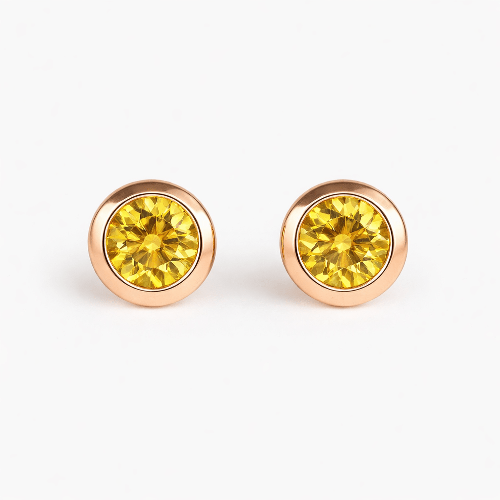 Yellow Sapphire Gold Earrings Amayeta - SOVATS