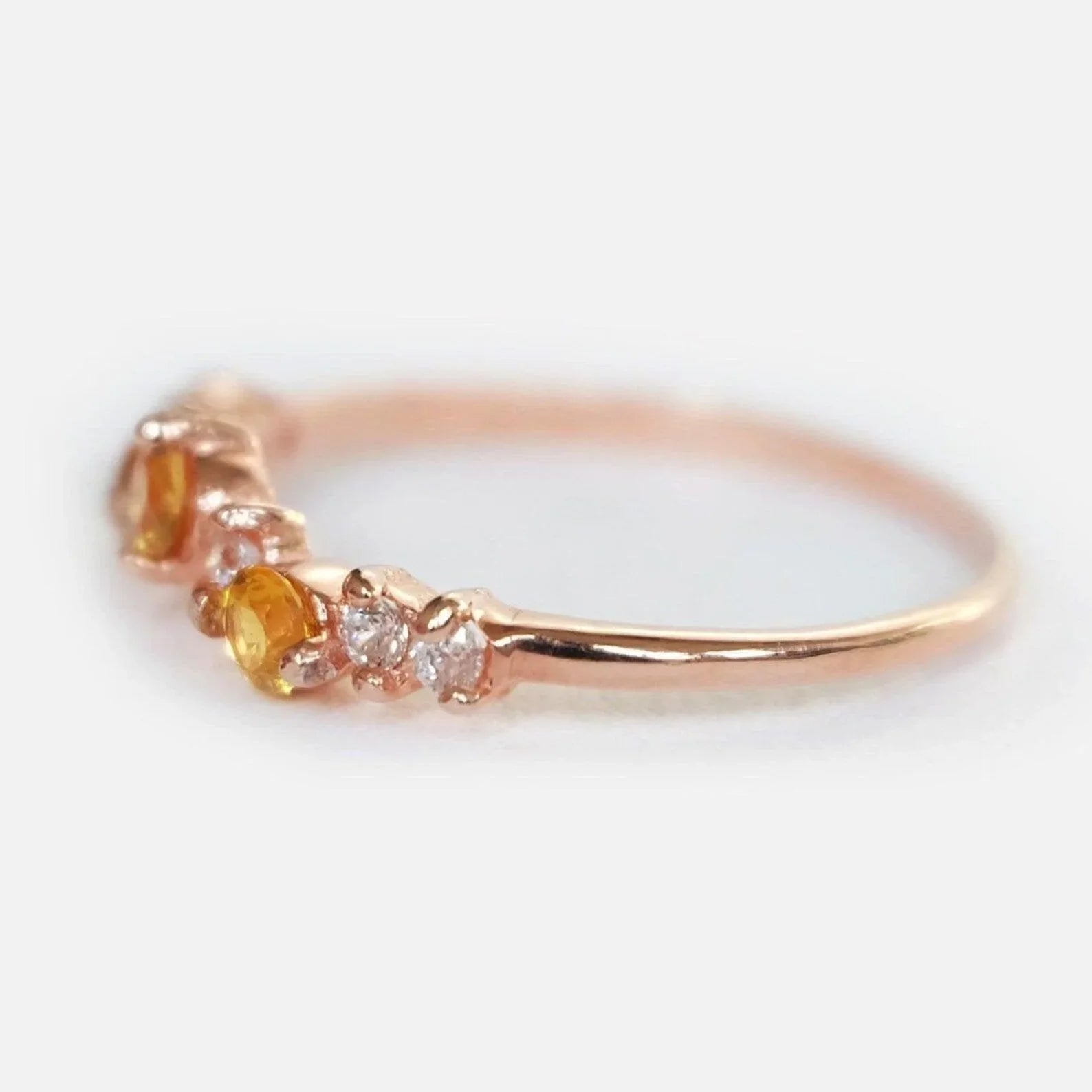 Yellow Sapphire White Topaz Ring Taliyah - SOVATS