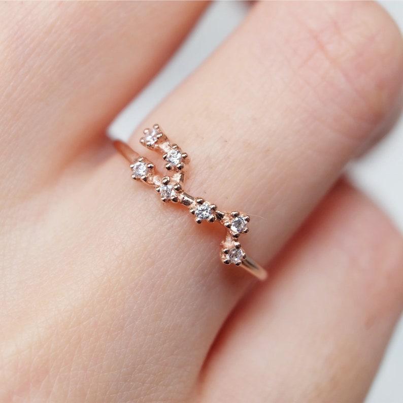 Zodiac Aquarius Diamond Ring - SOVATS