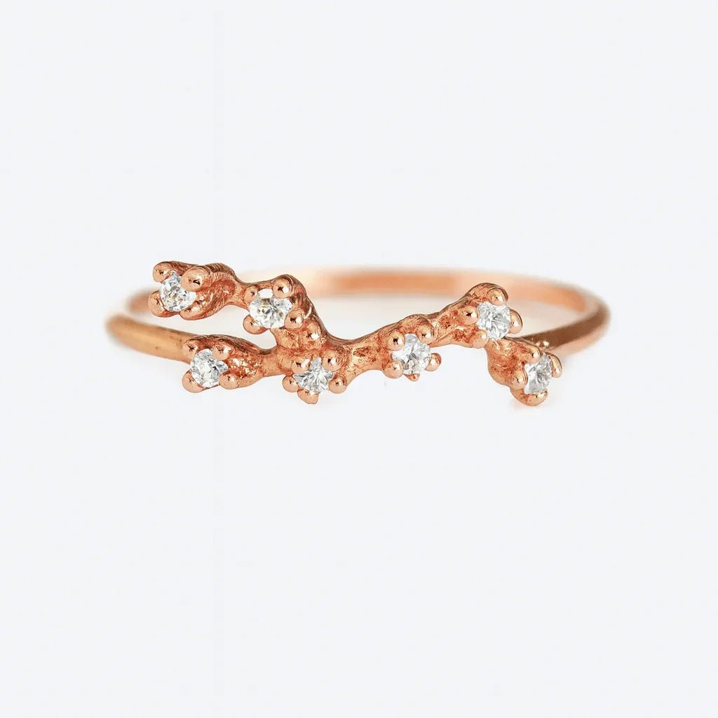 Zodiac Aquarius Diamond Ring - SOVATS