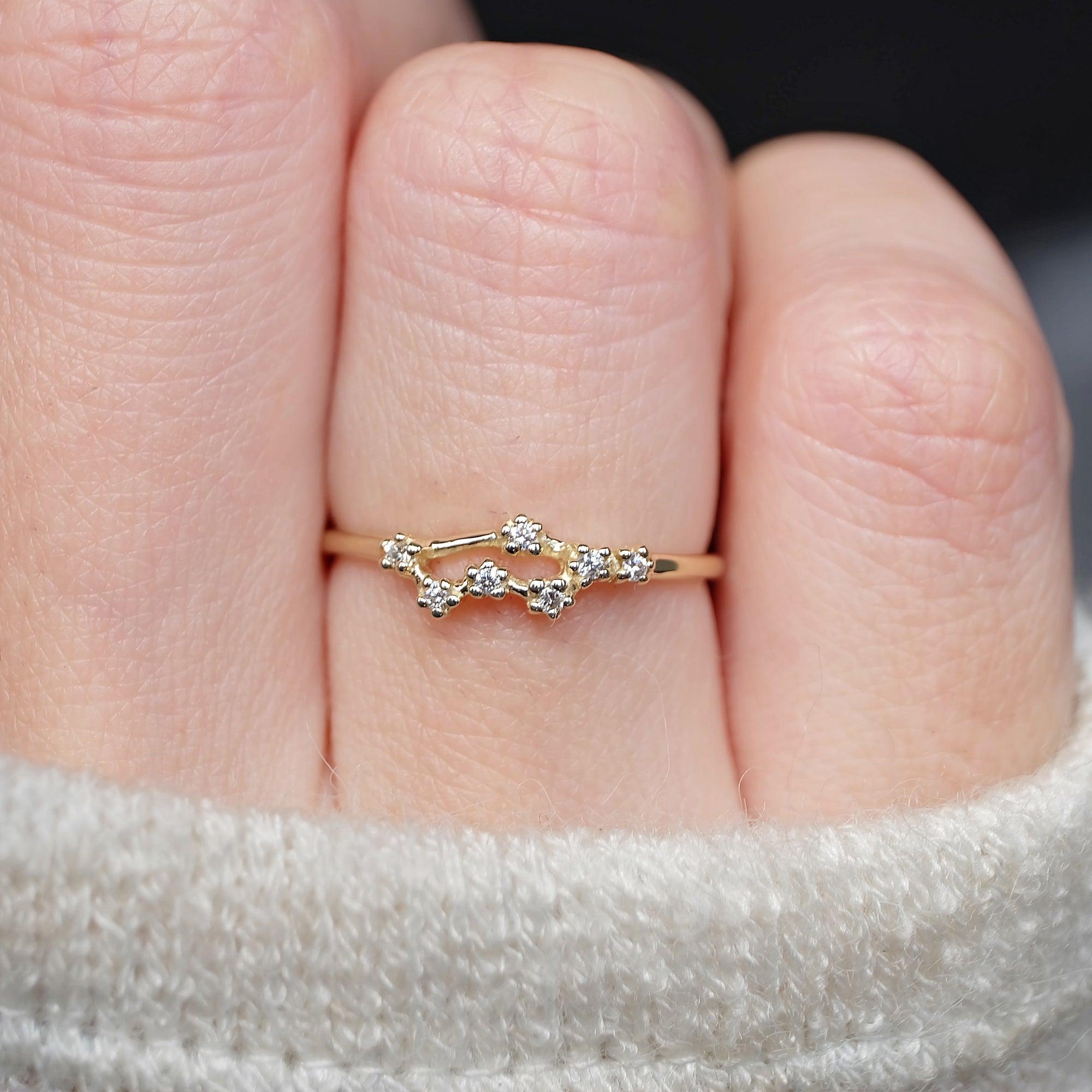 Zodiac Cancer Diamond Ring - SOVATS