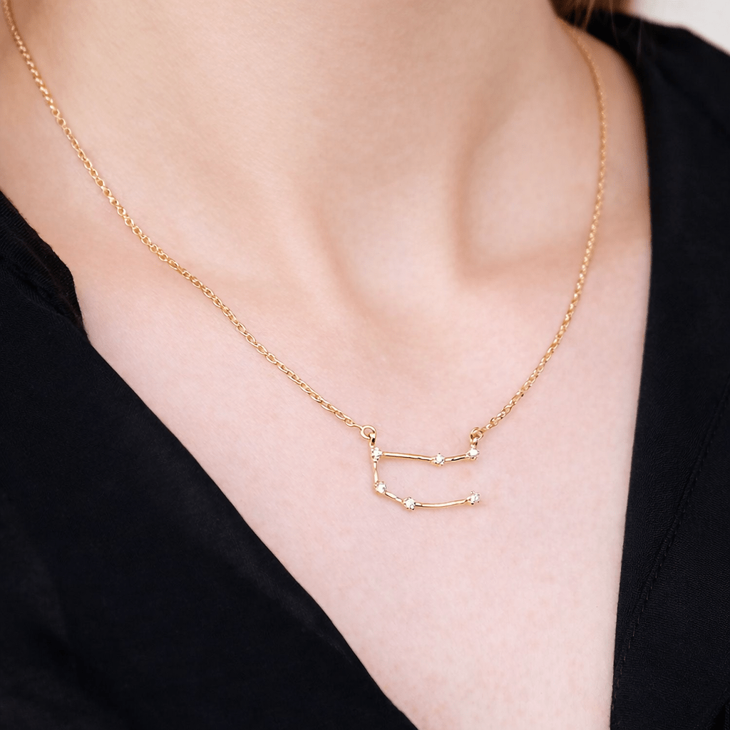Zodiac Diamond Gold Necklace Gemini - SOVATS