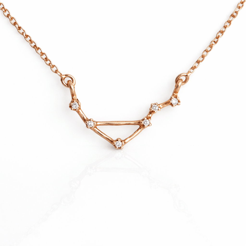 Zodiac Diamond Gold Necklace Libra - SOVATS