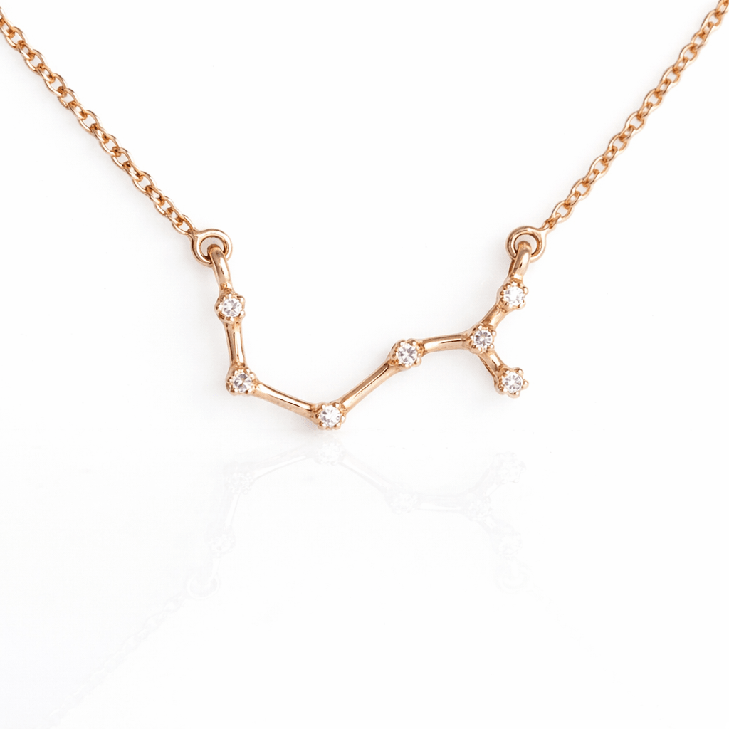 Zodiac Diamond Gold Necklace Scorpio - SOVATS