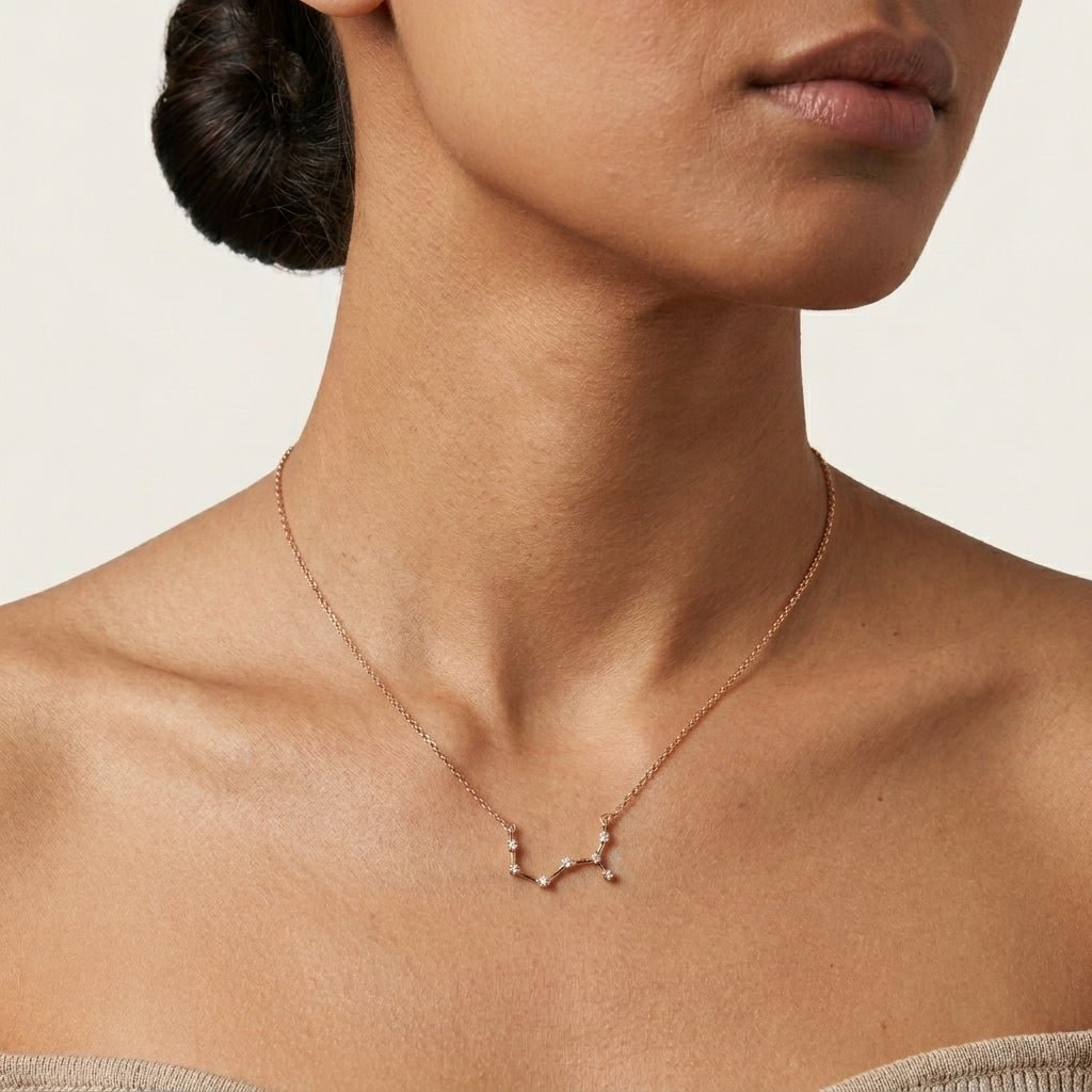 Zodiac Diamond Gold Necklace Scorpio - SOVATS