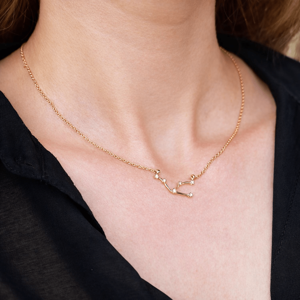 Zodiac Diamond Gold Necklace Taurus - SOVATS
