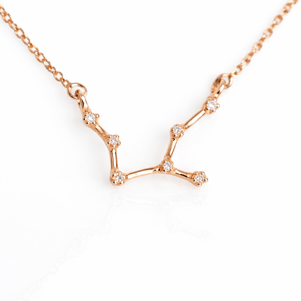 Zodiac Diamond Gold Necklace Virgo - SOVATS