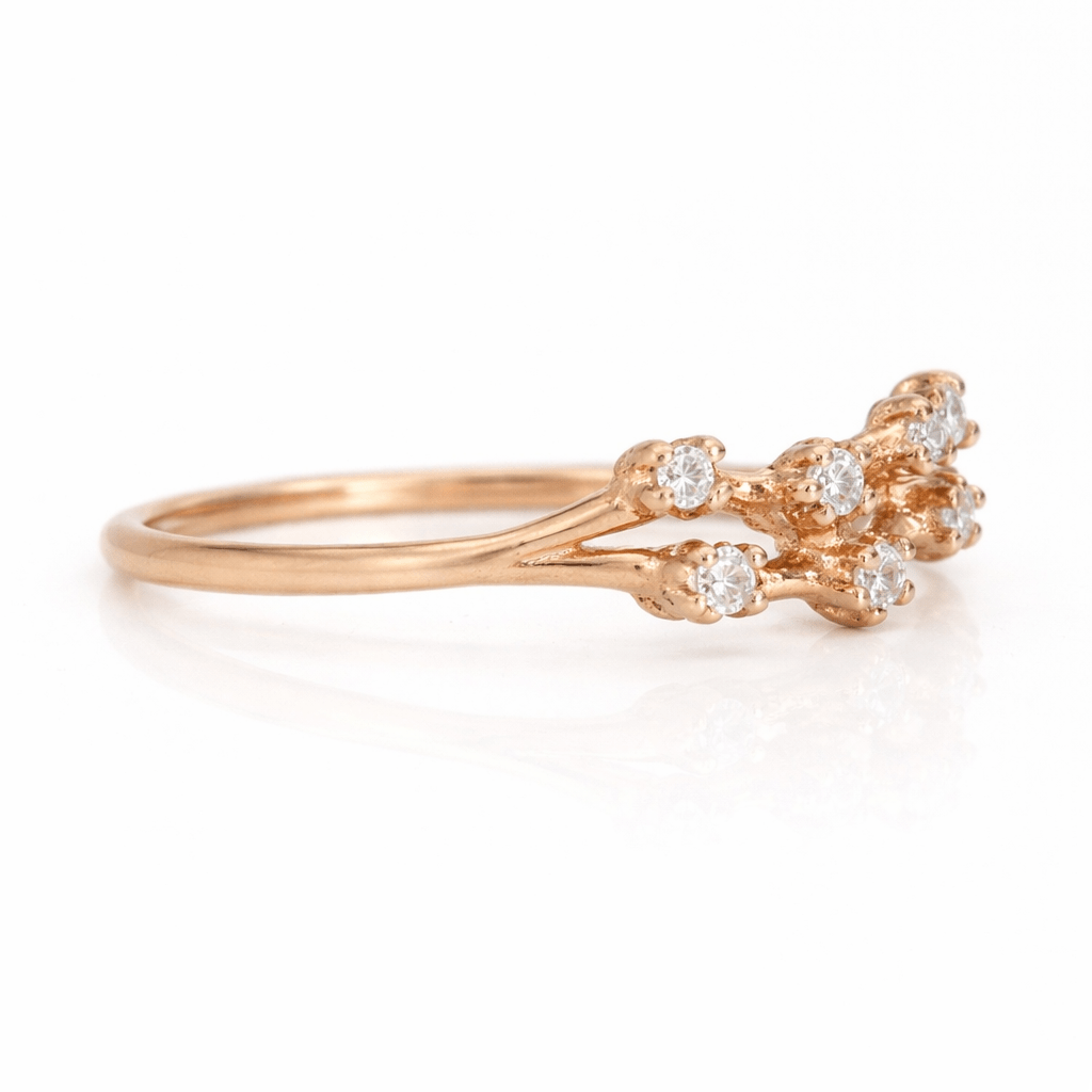 Zodiac Diamond Gold Ring Aquarius - SOVATS