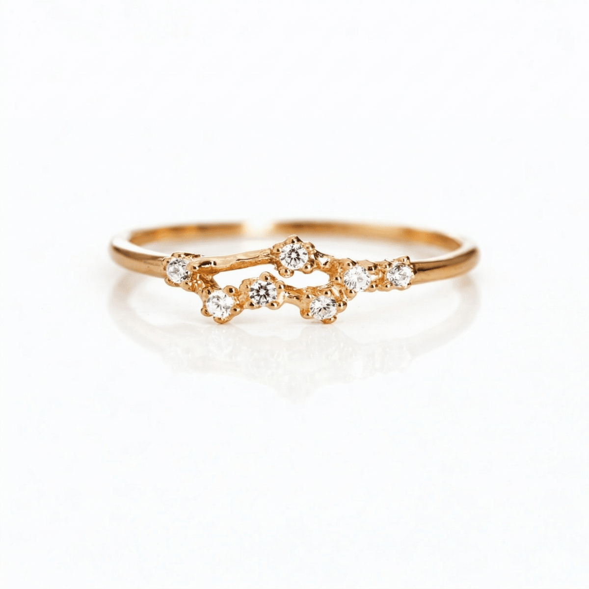 Zodiac Diamond Gold Ring Cancer - SOVATS