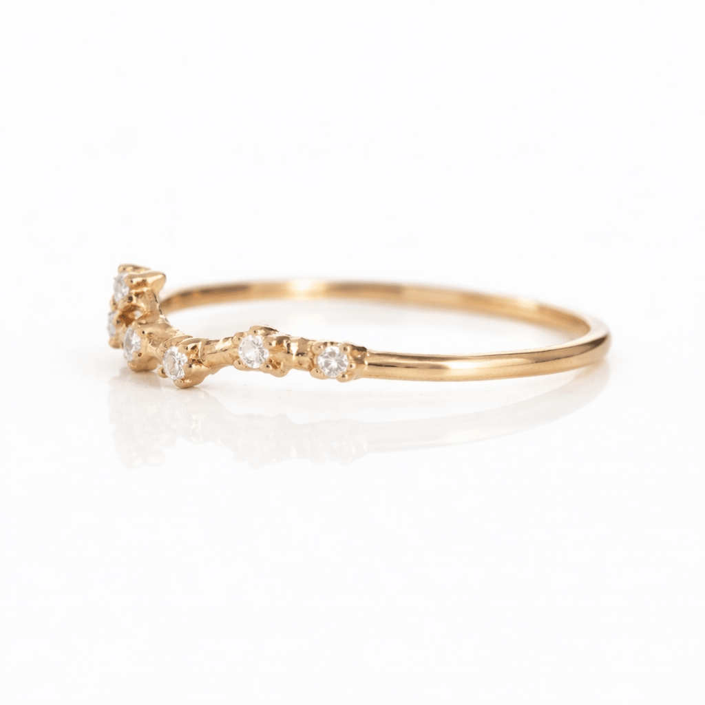 Zodiac Diamond Gold Ring Cancer - SOVATS